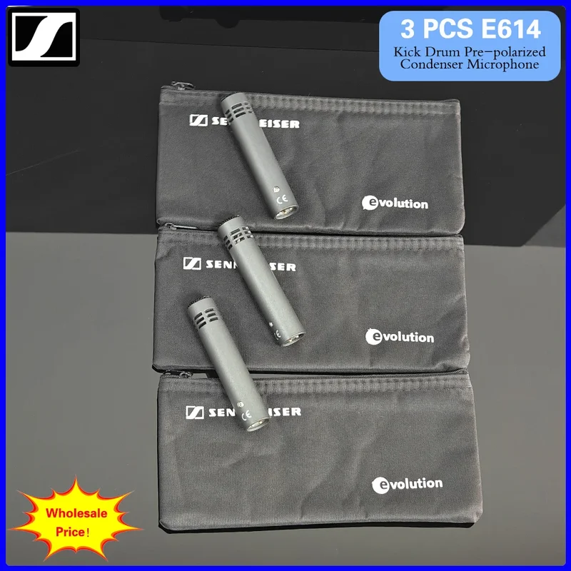 AliExpress - 3 PCS Vente en gros Microphone à condensateur hypercardioïde Sennheiser Evolution 600 Series E614 pour instruments à vent/à cordes
