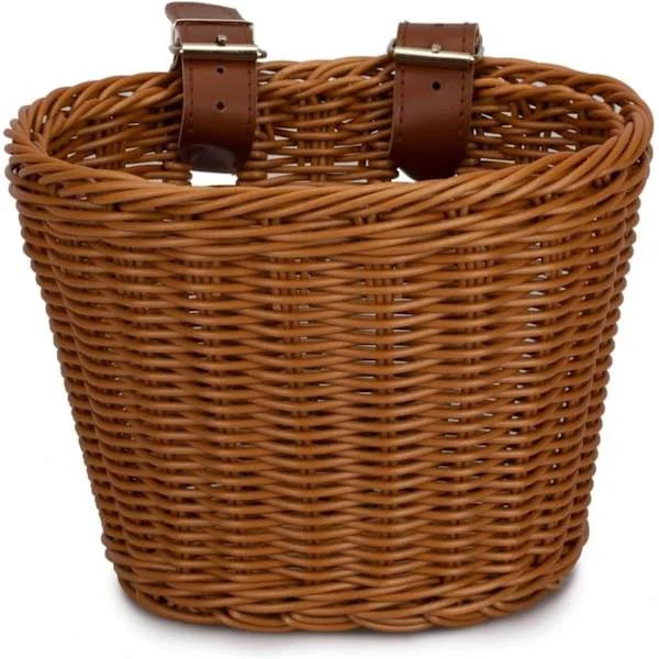 [KK]Handmade Rattan Bicycle Basket, Scooter Basket, Basket, Children's Bicycle Bag Balance Bike, Bicycle Basket Accessories, Bru
