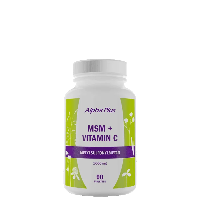 Alpha Plus MSM + Vitamin C 90 tabletter