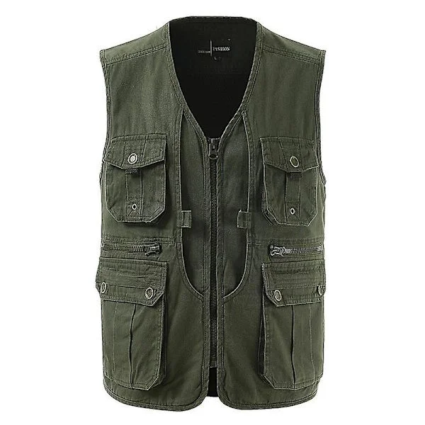 Mordely Camouflage Vest, Multi-pocket Functional Vest, Fishing Vest, Fishing Jacket, Outdoor Horse Clip