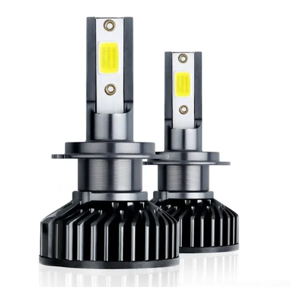 LED H7 Pære 5000LM til Bil og Motorcykel Forlygte 12V 6000K Hvidt Lys 2 Pak