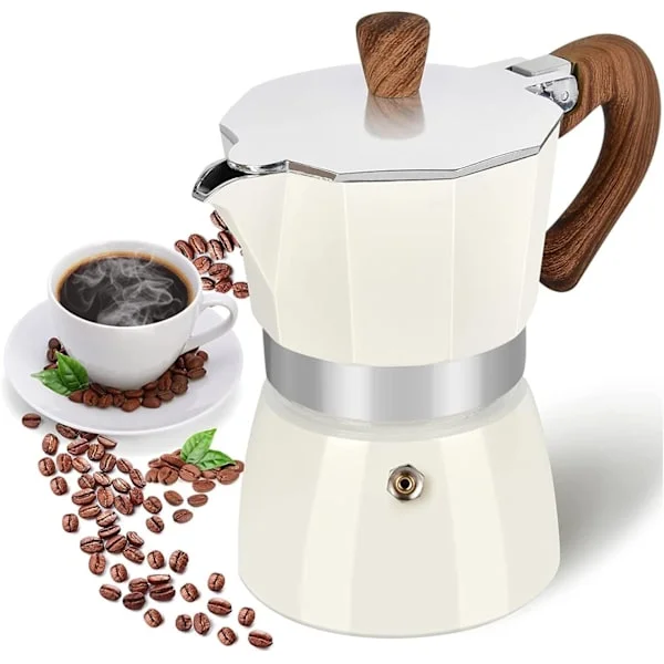 Moka Espresso 3-kupin espressokone, Moka Premium Alumiini Manuaalinen Kuubalainen Kahvinkeitin