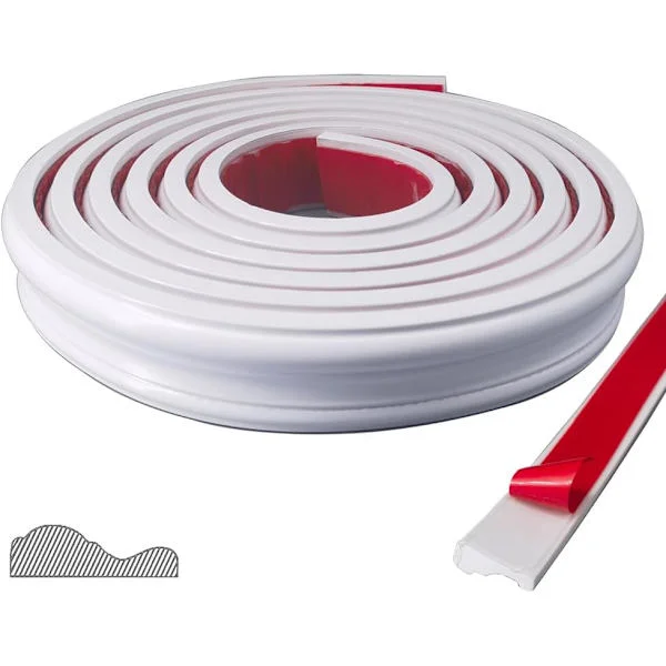 Veggklistremerker, selvklebende dekorlister, DIY 3D taklister, 32 mm (B) × 6 m (L)