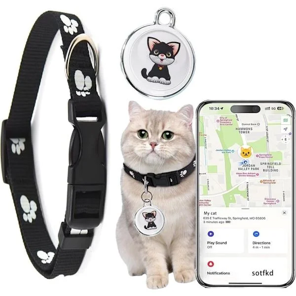 GPS Tracker for Dog & Cat, Waterproof Pet Tracker without Monthly Fee, Compatible with Android & iOS[ZHE]