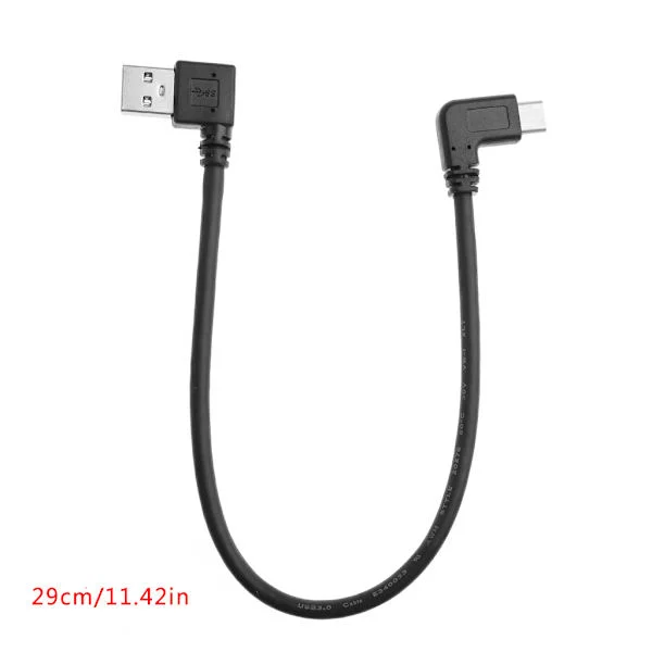 USB 3.0 Type A til Type C Venstre/Højre Vinkel 90 Graders Han til Han Adapter Kabel Forlængerledning til Smartphone Tablet