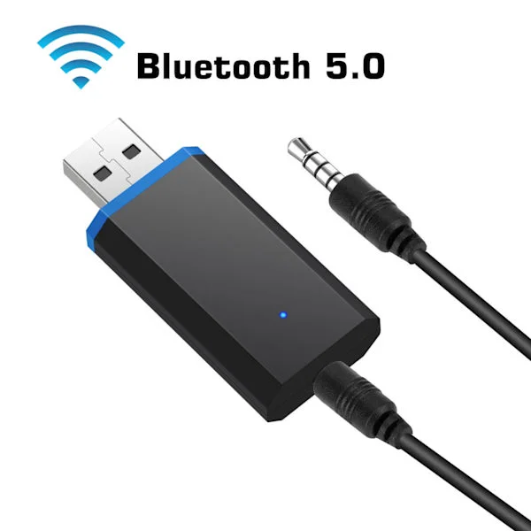 Bluetooth-sender for TV, trådløs Bluetooth 5.0 sender lydadapter trådløs 3,5 mm adapter for hodetelefoner PC TV bærbar PC og mer