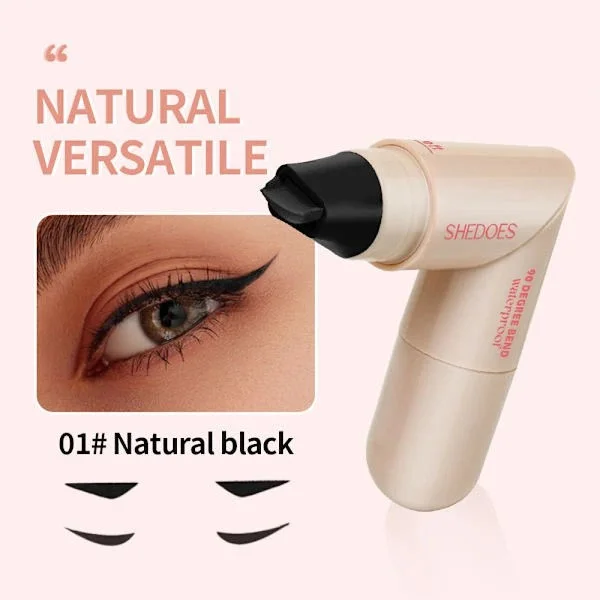 Roterande Eyeliner Stämpelpenna, Vattentät, Långvarig, Dubbelsidig Eyeliner Stämpel M3d8 01# Naturligt Svart, 2.1ml Svart
