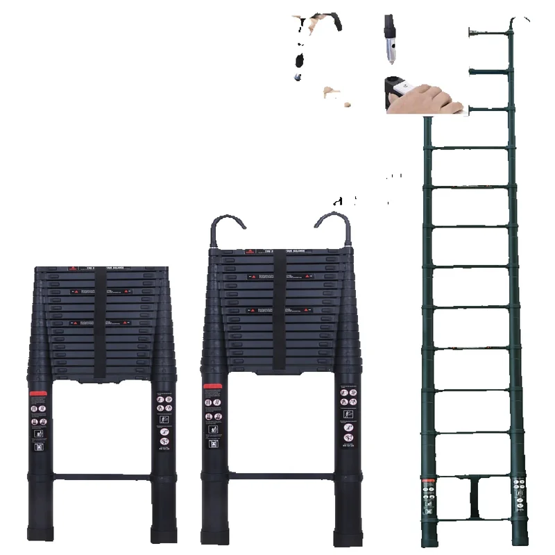 AliExpress - 6,2 m Teleskopleiter mit Haken, 20,3 ft Mehrzweck-Klapp-Aluminium-Teleskopleiter, faltbare Leiter, Ausziehleiter
