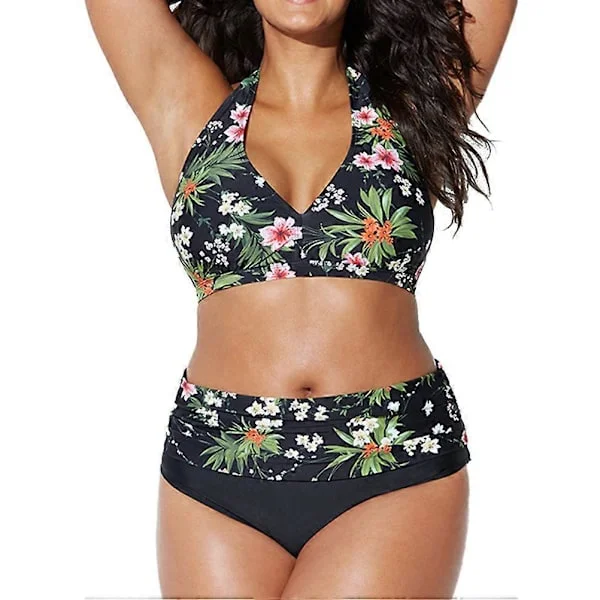 Baddräkter Dam Bikini Kvinnor Baddräkt Kvinnor Tryckta Baddräkter Tvådelade Badkläder Kvinnor Sexiga Baddräkter