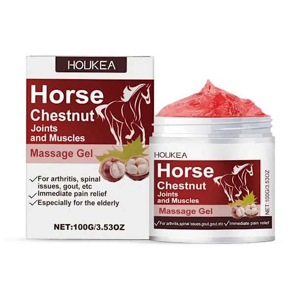 Hevoskastanjageeli nivelille ja lihaksille hierontaan 100g/3.53oz kivunlievitys G0O5
