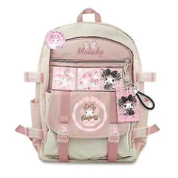Ny Sanrio Kuromi Ryggsäck Axelväska Pompompurin My Melody Studenter Skolväska Stor Kapacitet Tecknad Söt Skolväska typ4 41cm x 31cm x 13cm typ4
