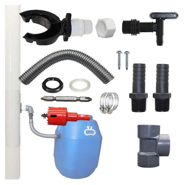 Rain Barrel Filling Kit Compatible with Downspouts, Rainwater Collector, Rain Barrel Diverter Kit, Connects Downspout to Rain Barrel