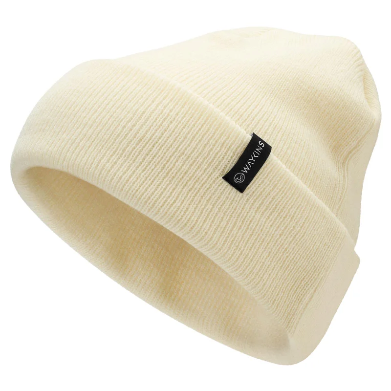 Baltic | Csontszínű finomkötésű akril sapka férfiaknak - Beanie sapkák