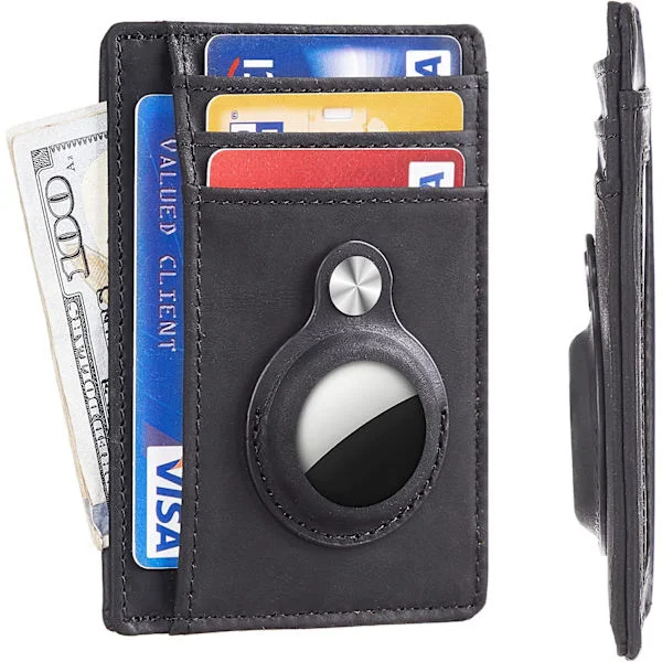 1. ohut minimalistinen etutasku Air Tag -lompakko, RFID-suojattu korttikotelo lompakko Airtag-pidikkeellä