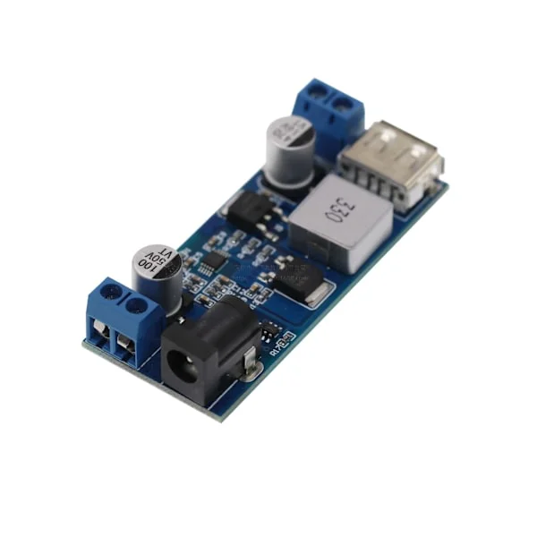 DC 12V 24V till DC 5V 5A Buck Converter-modul, 9-36V Steg ner till USB 5V Transformator Dubbel Utmatning Spänningsregulator