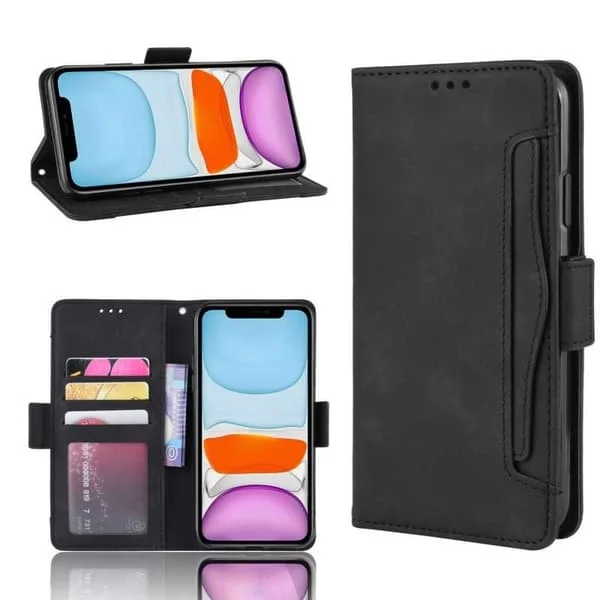 iPhone 12 Mini Wallet Case PU Leather 6-Compartment Winston V3