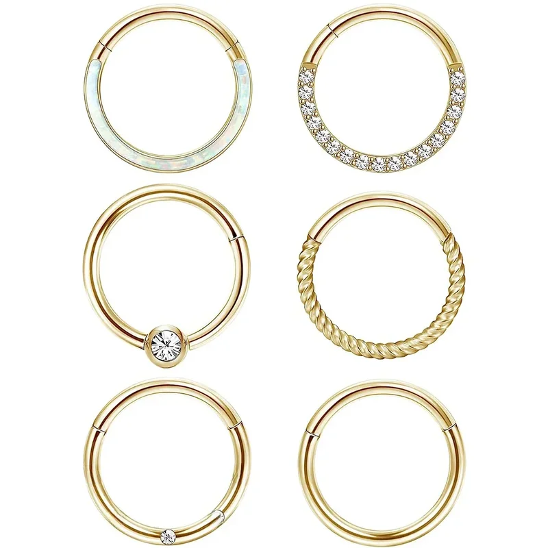 AliExpress - Drperfect 1pc anneau de nez en acier chirurgical pour femmes homme Septum anneau Clicker conque Helix Cartilage boucles d'oreilles 