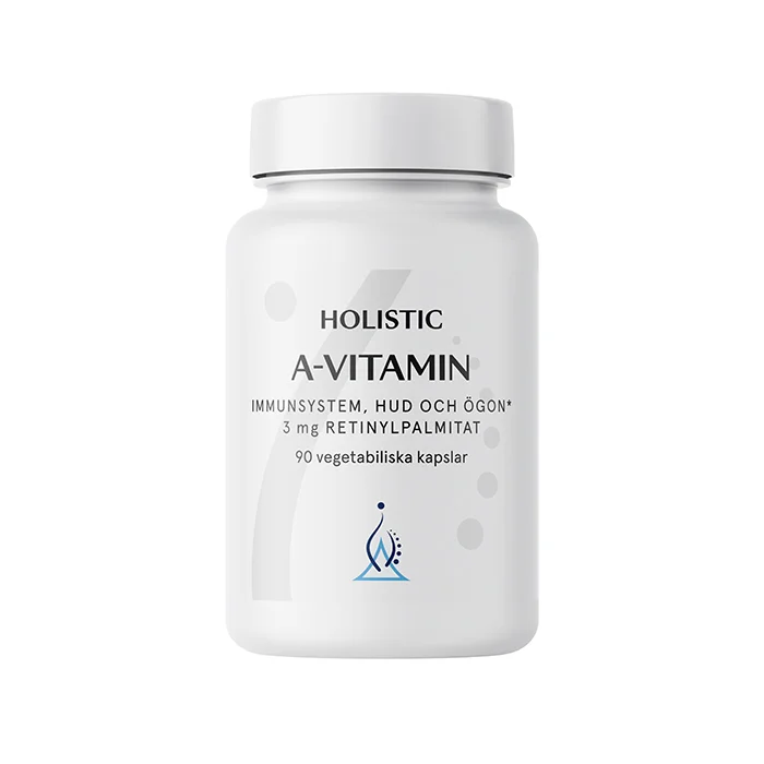 Vitaminer Holistic A-vitamin - 3 mg retinylpalmitat 90 kapsler - Bodyman.dk