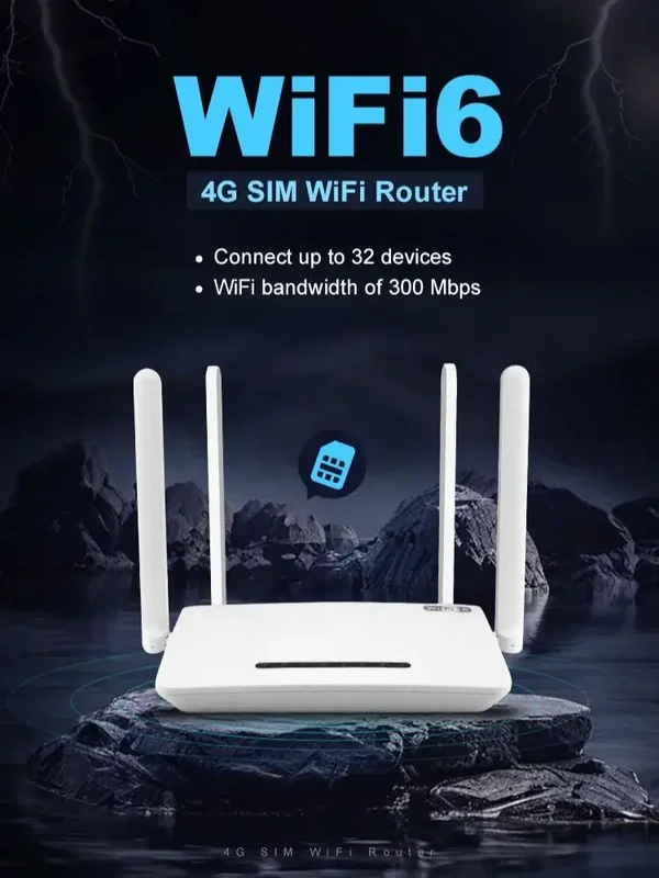 AliExpress - XUNYOU-LINK WiFi 6 Modem 4G LTE WIFI Router 300 Mbit/s High Speed Unterstützung 32 Geräte Verbindung Wireless Hotspot 4G SIM Wifi Router