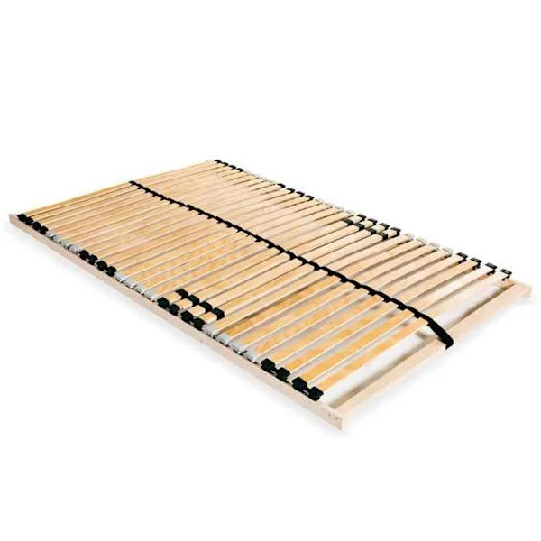 Sengebund med lameller - Eksklusivt hjem - 100 x 200 cm - 28 lameller 7 zoner - Ramme i massiv bøg
