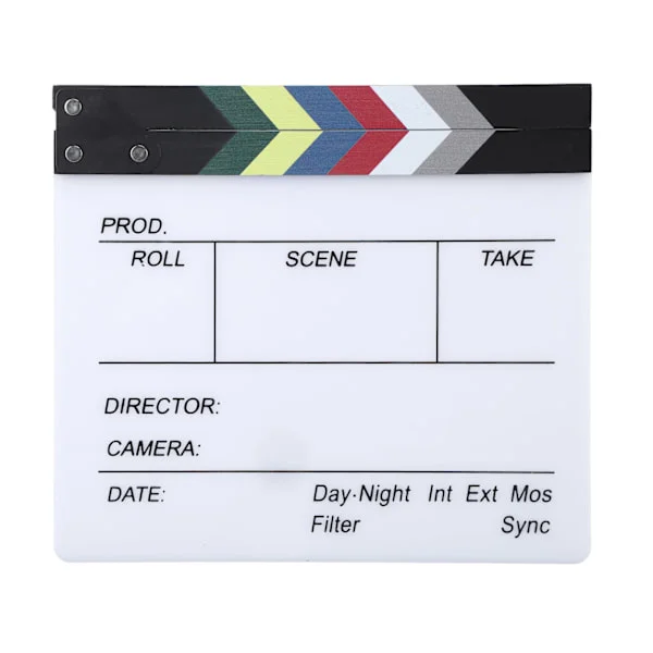 Film Klaptræ Instruktør Klapper Board 30x27cm 11.81x10.63in Foto Rekvisit Dekoration