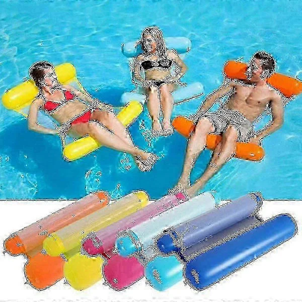 e Pool Float Uppblåsbar Pool Lounger Pool Leksaker Uppblåsbar Flytande Pool Fällbar Säng Badmadrass[WSY]