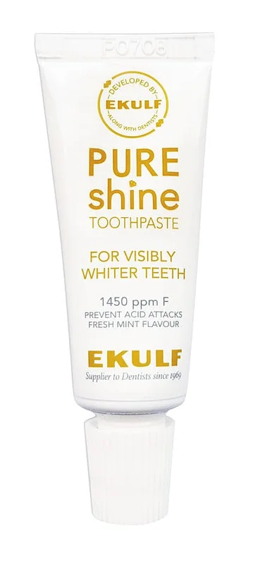 Ekulf Pure Shine Tandpasta 12 ml, Medicin & Pleje, Mund & Tandpleje, Tandpasta