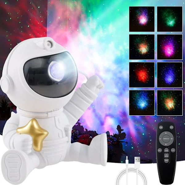 Astronaut Galaxy Projector Starry Sky Night Light Projector with Nebula and Remote Control, 360° Rotating Spaceman Light Projector
