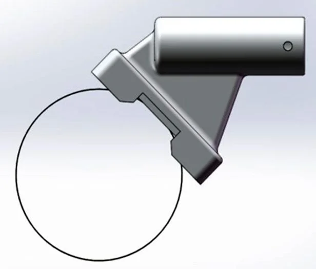 Flaggholder For Rørkonstruksjon 5-8cm Diameter Metall