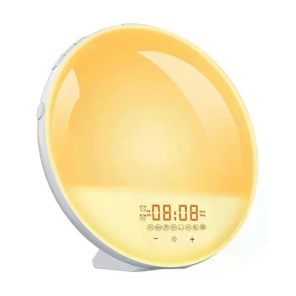 Smart WIFI Nattlampa Digital Väckarklocka Arbetsdag Väckarklocka Soluppgång/ Smart Life APP-kontroll Niditon