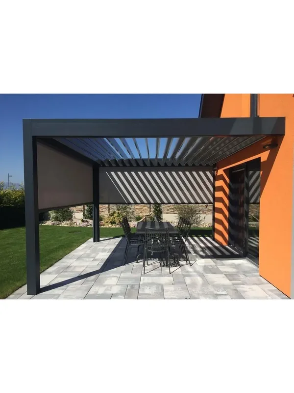 AliExpress - 3x3 3x4 4x3 4x4 4x5 4x6 6x3 6x4 6x5 6x6m Mobilier d'extérieur Pergolas à persiennes en aluminium Pavillon Gazebo motorisé Pergola 