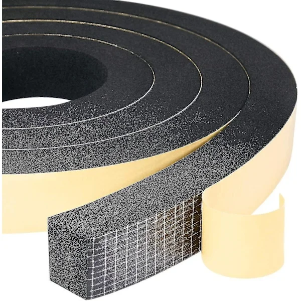 Skumpakning 2 ruller 25mm(b) X20mm(h) X2m(l) Tetning Værbestandig Støtsikkert Antikollisjonsmøbler