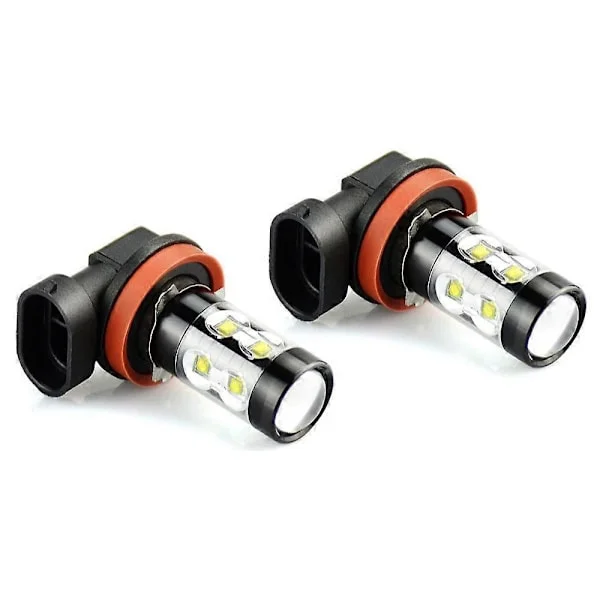 LED-lyskaster Super Bright Pærer Kit Hvit 6000K Fjern- eller nærlys h11/88 2-pakning H11