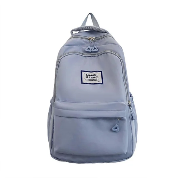 Casual Nylon School Bag for Girls Large Capacity Water Resistant Backpack for Elementary School Bags Travel Backpack Blue