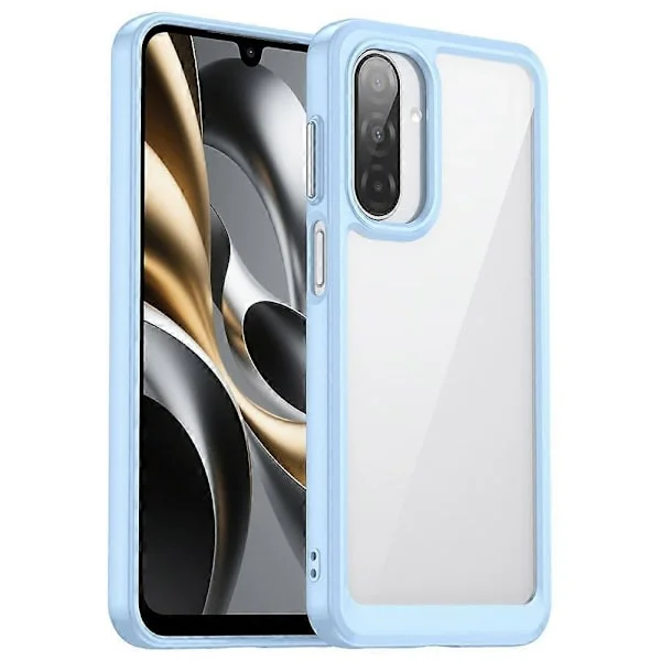 Compatible Case for Samsung Galaxy A17 / A17 5G TPU + Acrylic Protective Clear Phone Case (Blue)