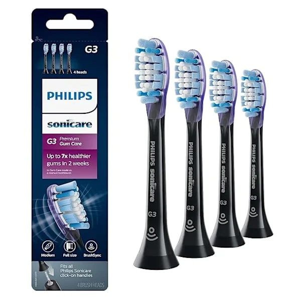 Philips Sonicare Original G3 Premium Gum Care Udskiftelige Tandbørstehoveder, 4 Børstehoveder HX9054