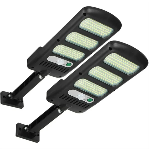 2-pakning 213 LED Solar Motion Sensor Lys, Vanntett 180° Justerbar Utendørs Vegg Hage Gate Veranda Lys[JUN]