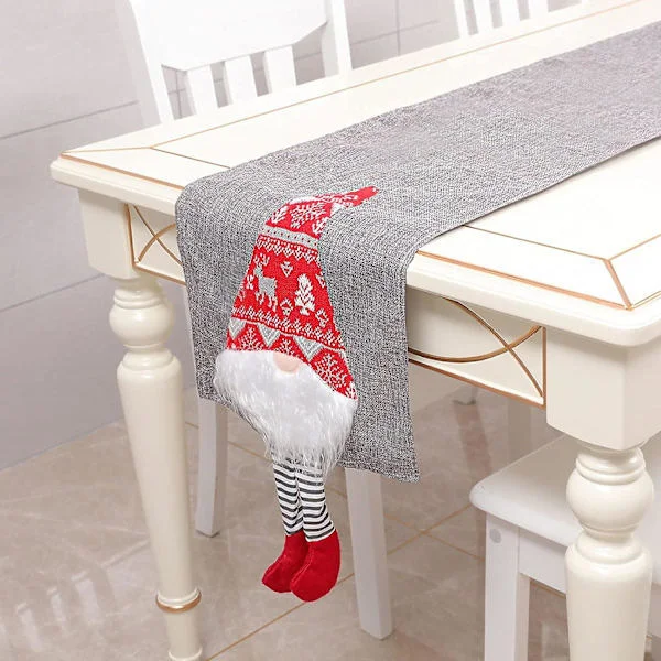 Julebordløper, Nisse Gnome Bordduk Spisebordflagg Dekorativ Bordduk 212x34cm