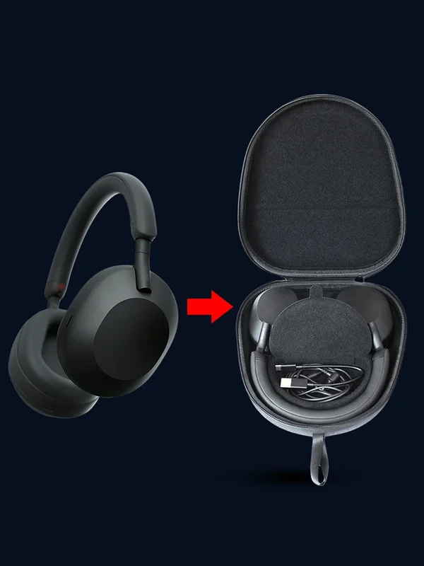 AliExpress - Étui de transport rigide EVA pour Sony WH-1000XM5, sac de rangement pour écouteurs, antichoc, pochette pour casque BT, étui de protection