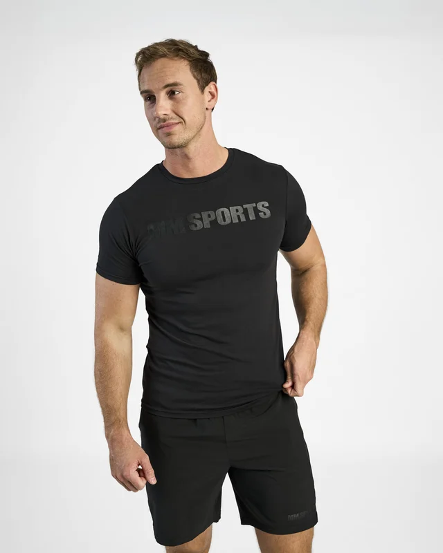 MM Sports Gym T-shirt - Trenings t-skjorte herre, svart - XXL