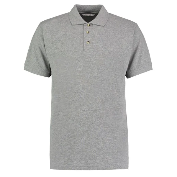 Kustom Kit Herr Arbetskläder Heather Pikétröja L Heather Grey
