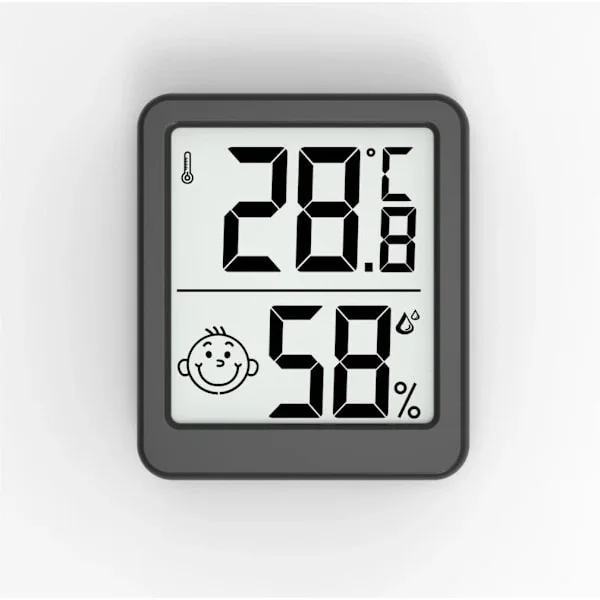 Trådløst termometer og hygrometer inne/ute - hvit/svart