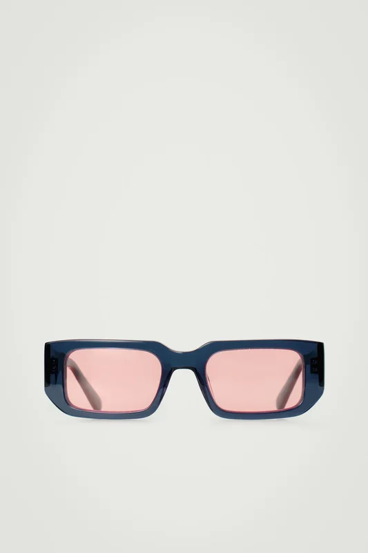 COS Men's Rectangle Frame Sunglasses in Black