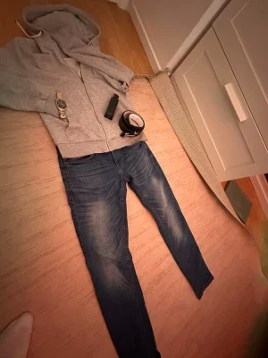 Blå slim fit jeans Duck and Cover jeans