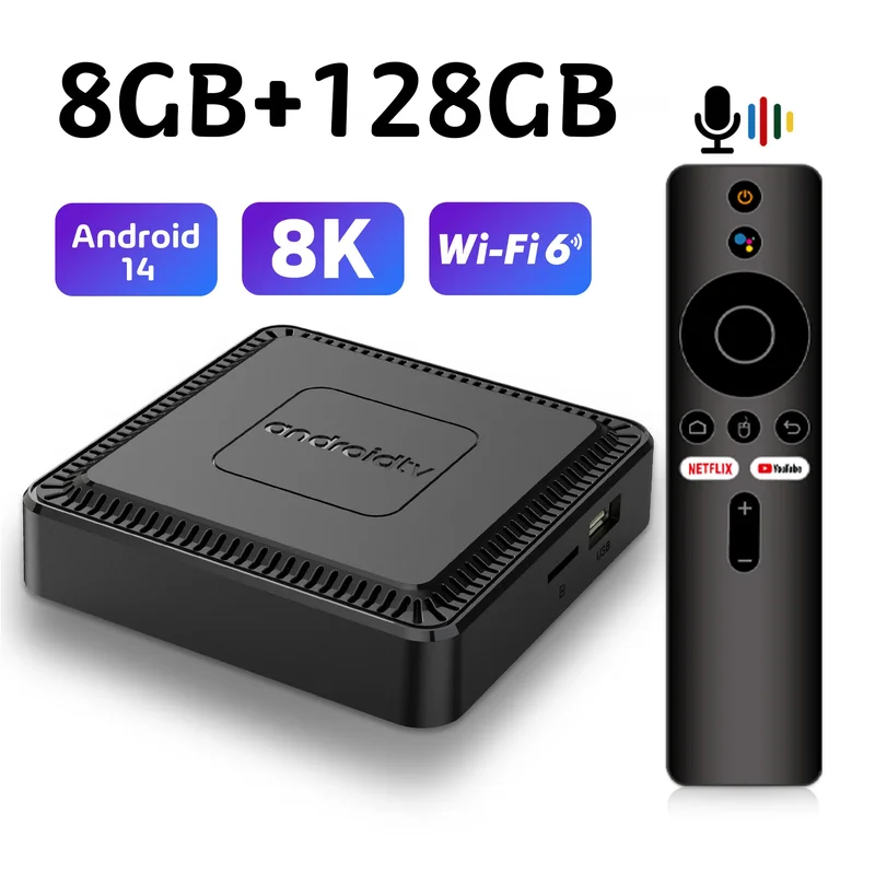 AliExpress - 2026 Q7 Android 14.0 TV BOX Support HD 8K décodeur vidéo Allwinner H313 WIFI 6 Bluetooth 5.2 décodeur