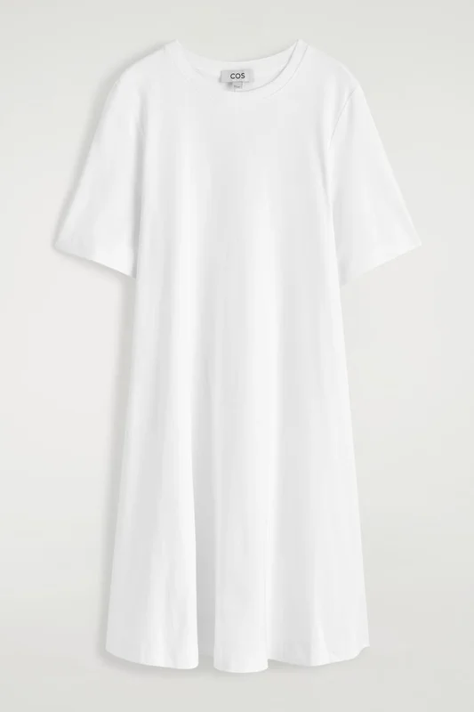 COS Women's A-Line Mini T-Shirt Dress in White
