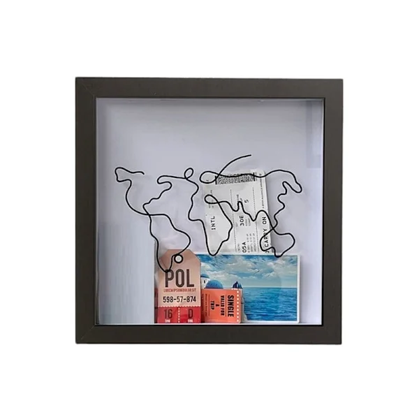 1 Adventure Memory Box, Travel Shadow Box, Memory Box with Money Slot, Memory Boxes for Souvenirs B