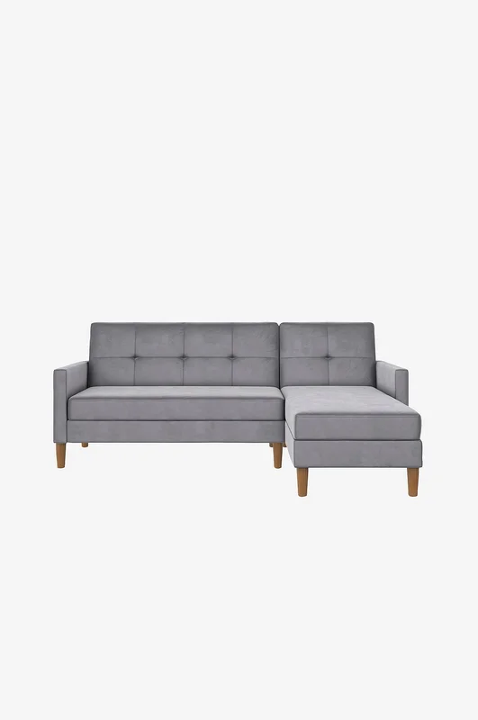 Dorel Home - Schäslong Bäddsoffa med förvaring Lilly - Grå - Bäddsoffor - Från Homeroom