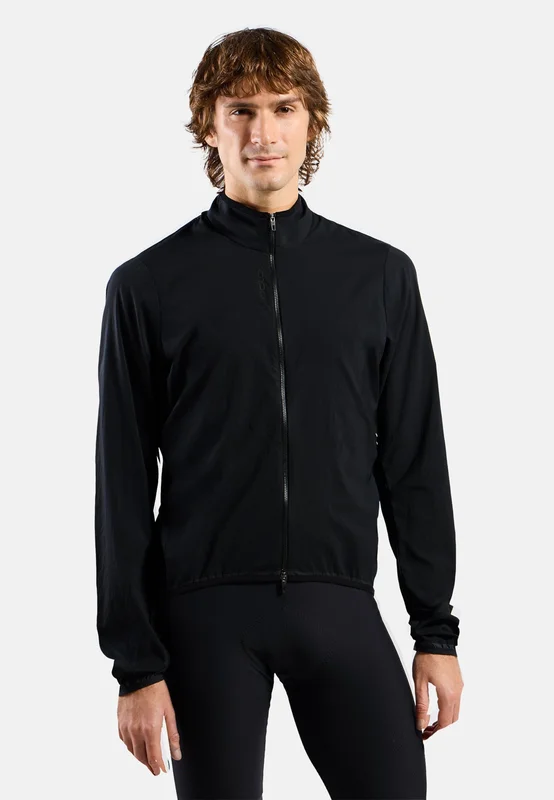 Odlo Zeroweight Windproof Sykkeljakke for herre, L, svart