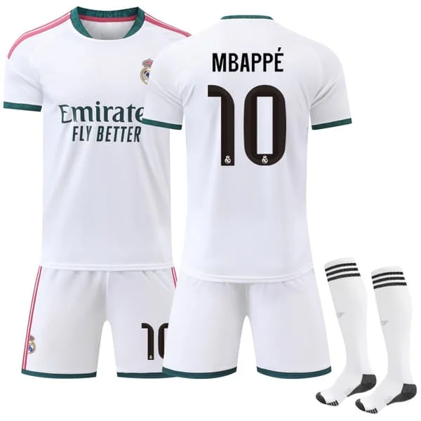 2026-2027 Real Madrid Koti Lasten Aikuisten Jalkapallopaita Paita Nro 10 Mbappe{Bt}